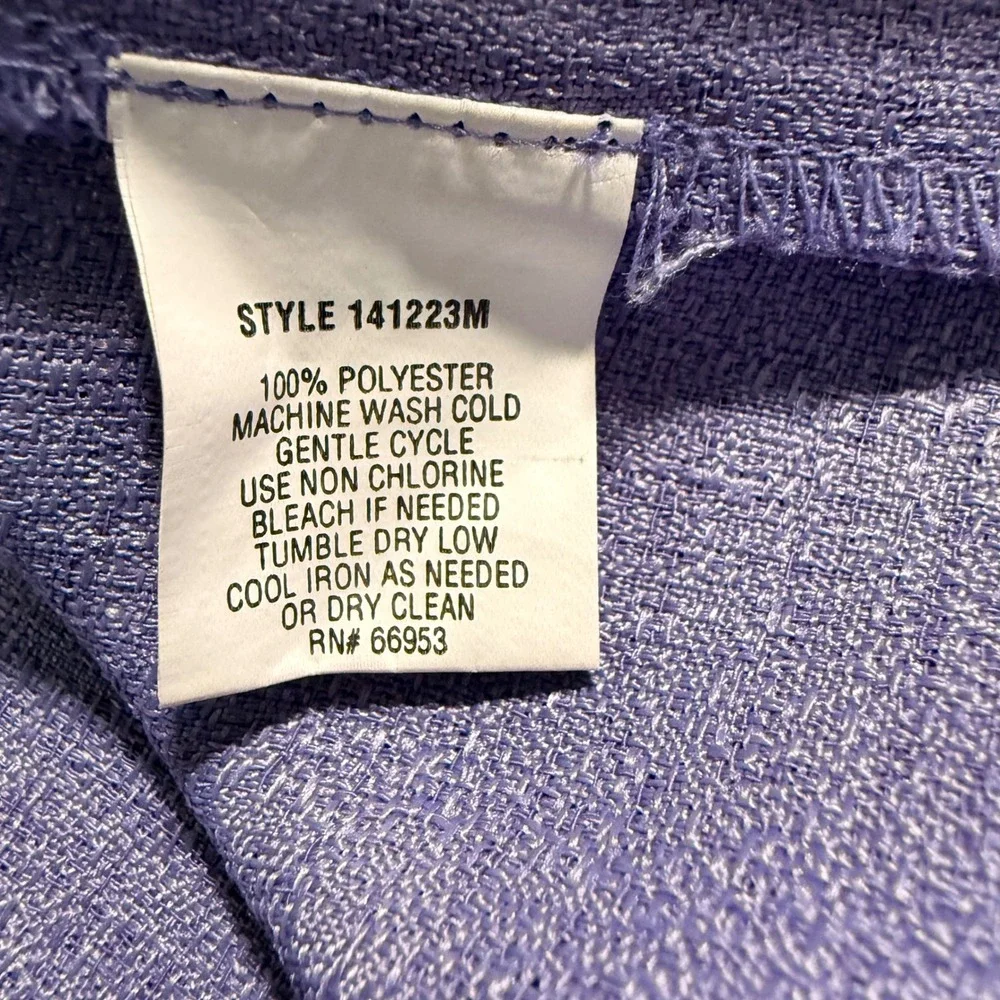 Leslie Fay Purple Textured A-Line Skirt Elastic Back Size 18 141223M